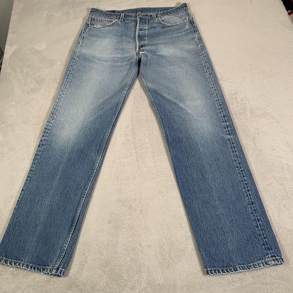 Levi's Other - Vintage Levis 501xx Jeans 38x36 (Actual 34x34) Blue Light Straight USA Made 90s